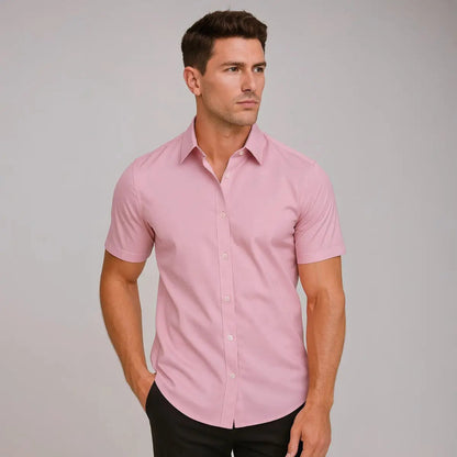 Chemise Ajustée à Manches Courtes