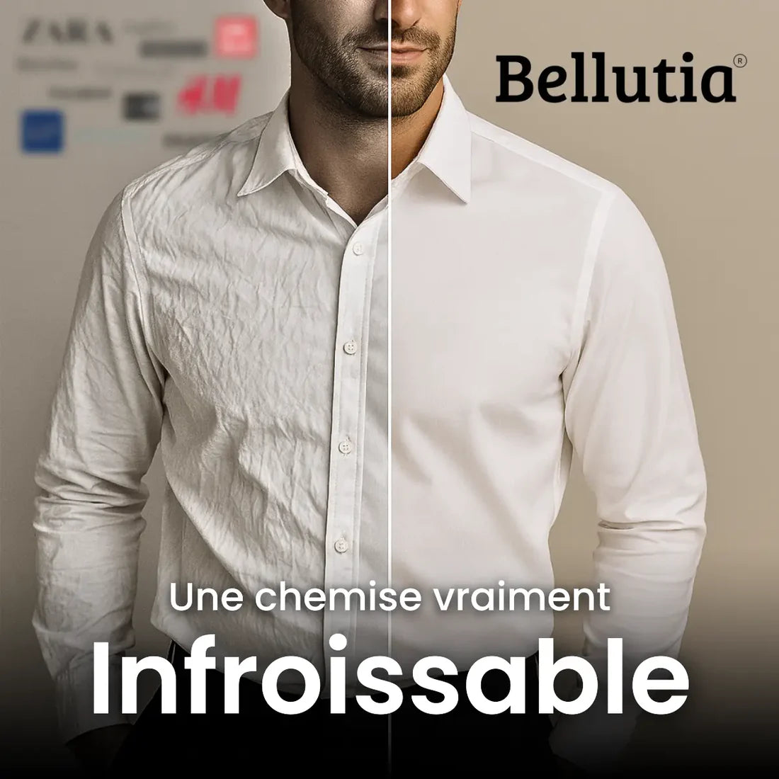 Chemise Bellutia® - Infroissable à Coupe Ajustée