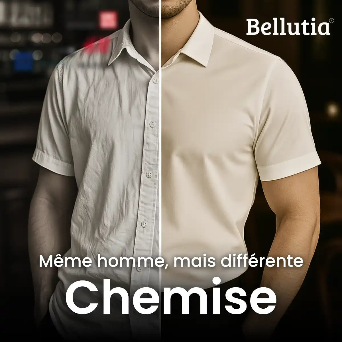 Chemise Ajustée à Manches Courtes